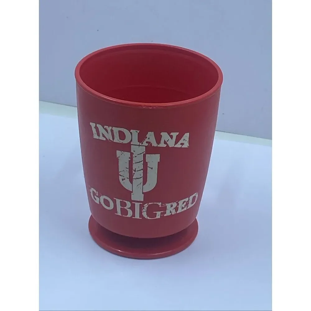 IU Indiana University Plastic Coffee Travel Mug Cup with Base Trip Sip Vintage